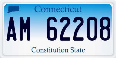 CT license plate AM62208