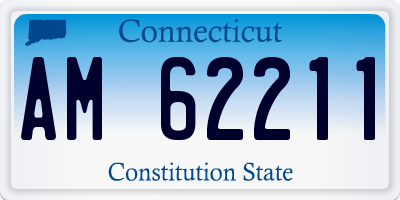 CT license plate AM62211