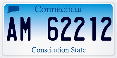 CT license plate AM62212