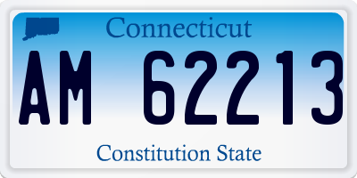 CT license plate AM62213