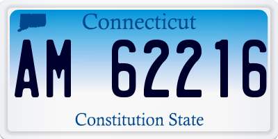 CT license plate AM62216