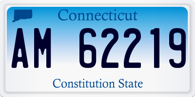 CT license plate AM62219