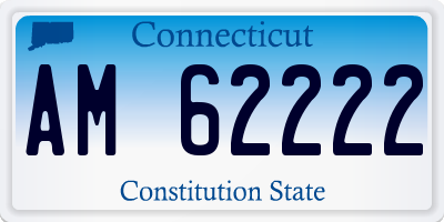 CT license plate AM62222