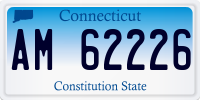 CT license plate AM62226