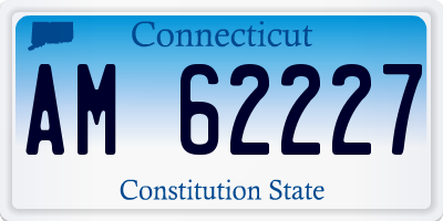 CT license plate AM62227