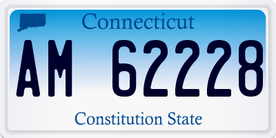 CT license plate AM62228