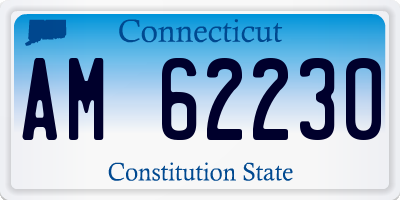 CT license plate AM62230