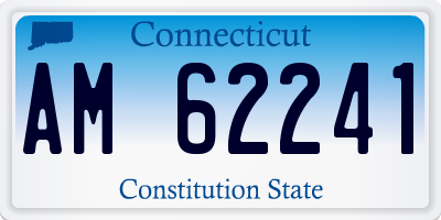 CT license plate AM62241