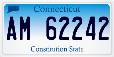 CT license plate AM62242