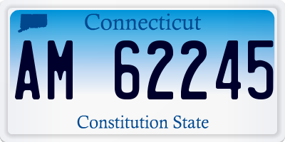 CT license plate AM62245