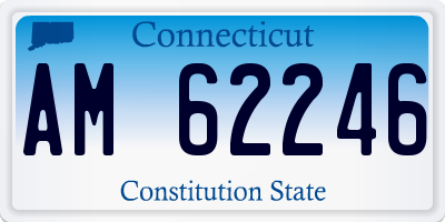 CT license plate AM62246