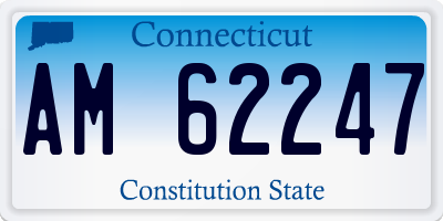 CT license plate AM62247