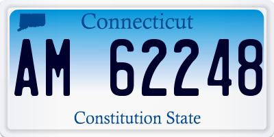 CT license plate AM62248