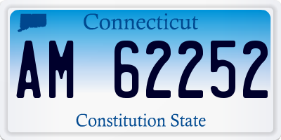 CT license plate AM62252