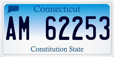 CT license plate AM62253