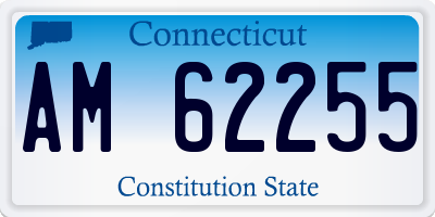 CT license plate AM62255