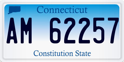 CT license plate AM62257