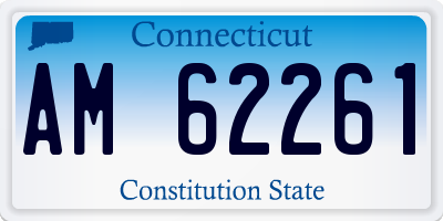 CT license plate AM62261