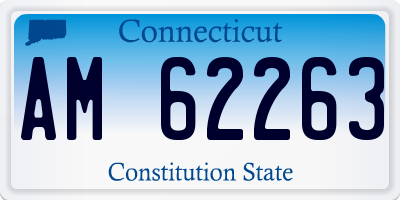 CT license plate AM62263