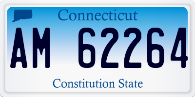 CT license plate AM62264