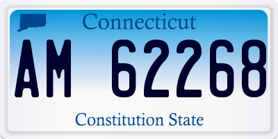CT license plate AM62268