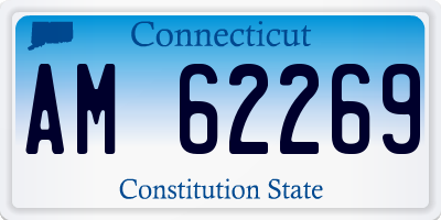 CT license plate AM62269