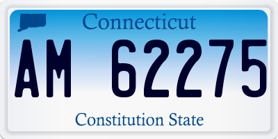 CT license plate AM62275