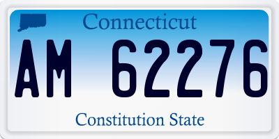 CT license plate AM62276