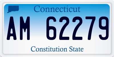 CT license plate AM62279