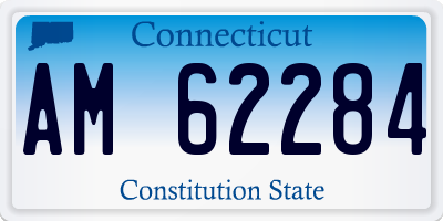 CT license plate AM62284