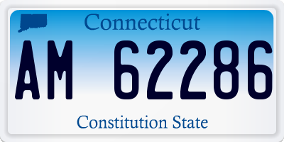 CT license plate AM62286