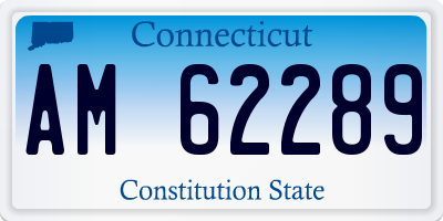 CT license plate AM62289