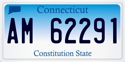 CT license plate AM62291