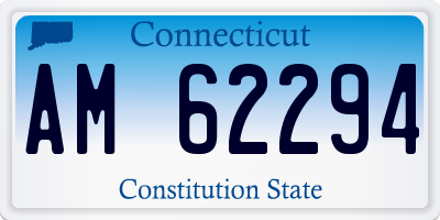 CT license plate AM62294