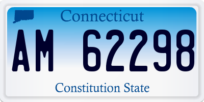 CT license plate AM62298