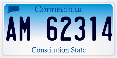 CT license plate AM62314