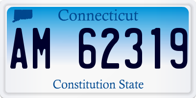 CT license plate AM62319
