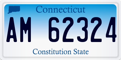CT license plate AM62324