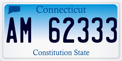 CT license plate AM62333