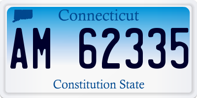 CT license plate AM62335