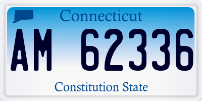 CT license plate AM62336