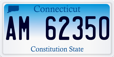 CT license plate AM62350