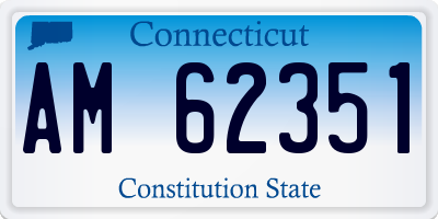 CT license plate AM62351