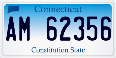 CT license plate AM62356