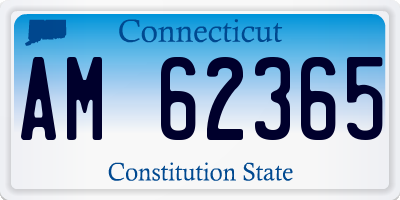CT license plate AM62365
