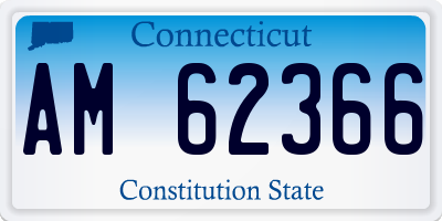 CT license plate AM62366