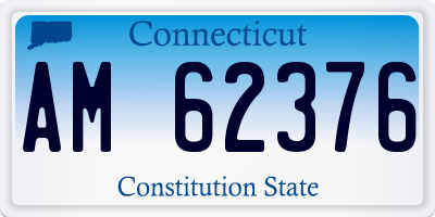 CT license plate AM62376