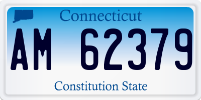 CT license plate AM62379