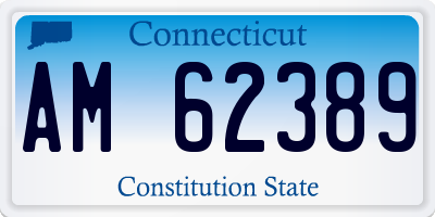 CT license plate AM62389