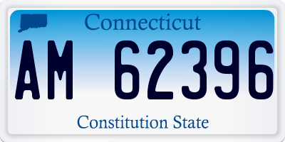 CT license plate AM62396